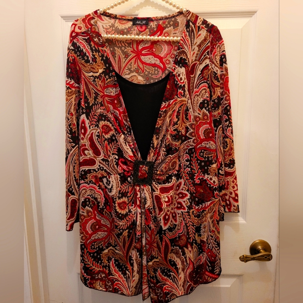 Ashley Jill stylish parsley plus size women top!